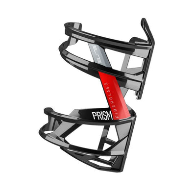 Portabidon Lateral Elite Prism Fibra Brillo Negro/Rojo Izquierdo