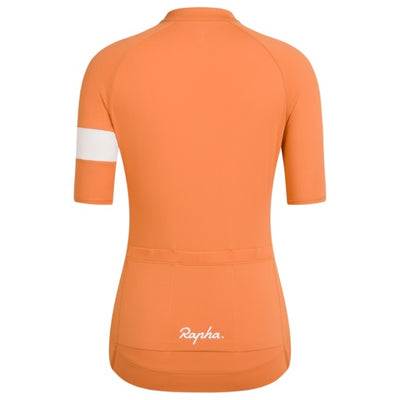 Maillot Ligero Rapha Core Mujer Dusted Naranja/Blanco #2
